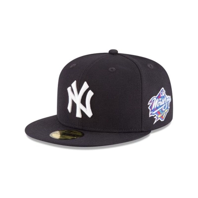 Blue New York Yankees Hat - New Era MLB 1998 World Series Wool 59FIFTY Fitted Caps USA8506127